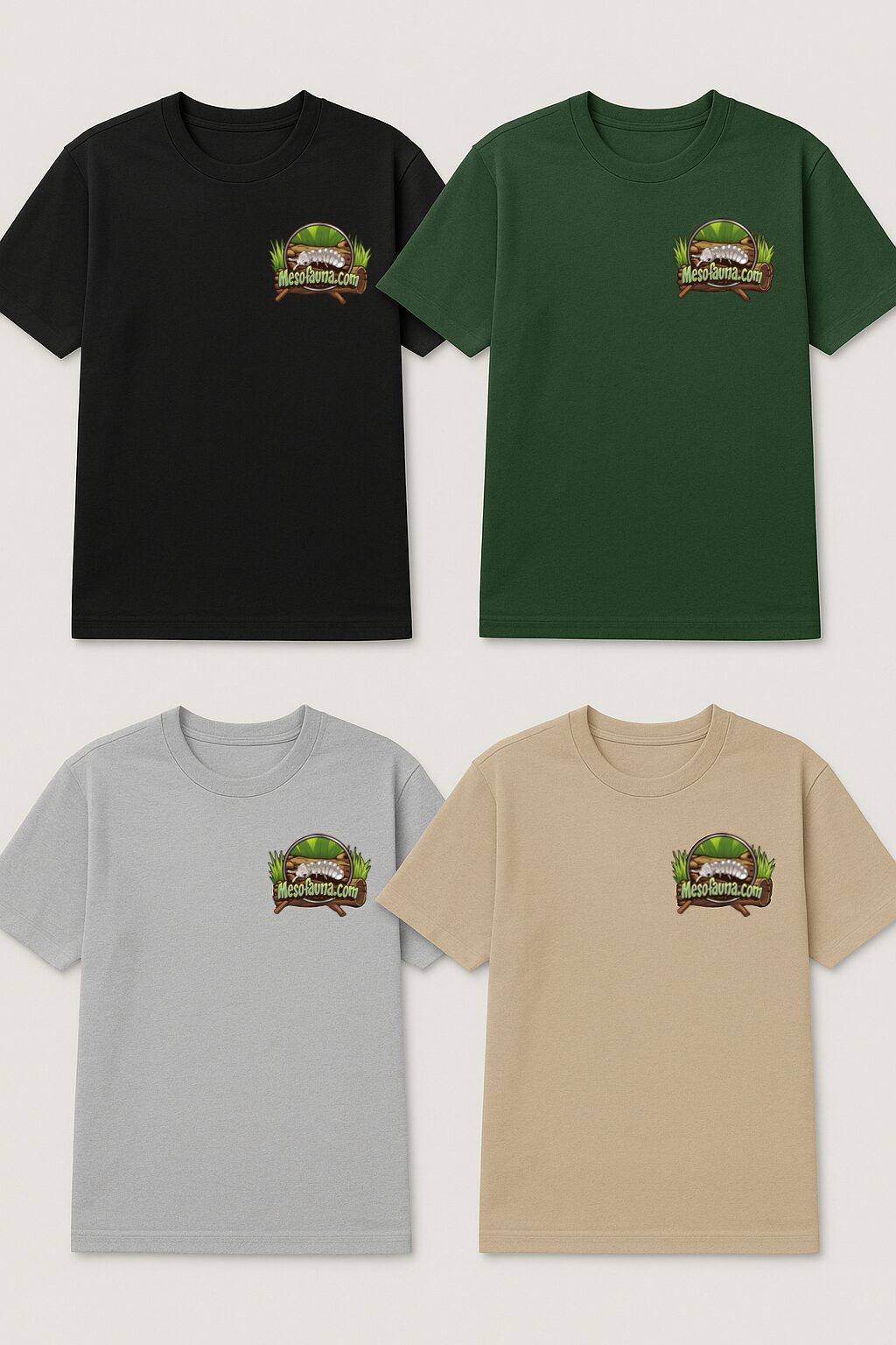 mesofauna.com branded t-shirt render